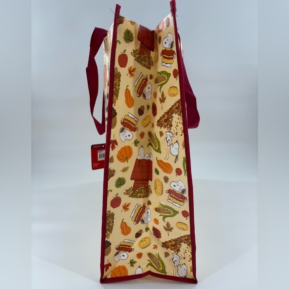 NWT Peanuts Snoopy Pumpkin Spice and Everything Nice Fall Reusable Tote Bag XL - Picture 3 of 9